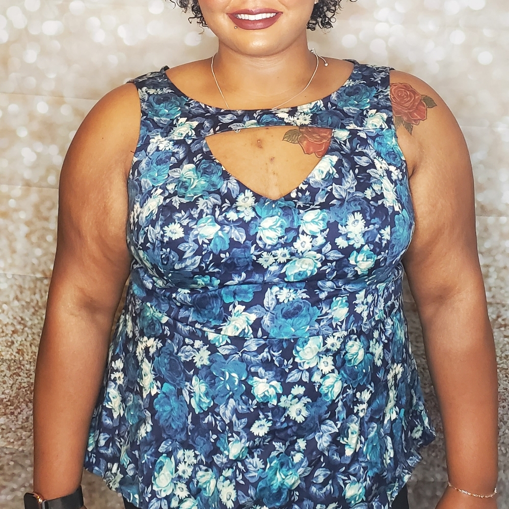 Cutout Peplum Top